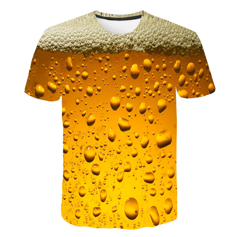 Beer Cola Bubble Print T-Shirt