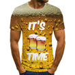 Load image into Gallery viewer, 3D short sleeve beer printed T-shirt