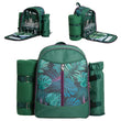 Load image into Gallery viewer, Picnic Backpack Set With Cutlery Kit Cooler Compartment Blanket For 4 Persons