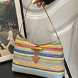 Load image into Gallery viewer, Multicolored Straw Shoulder Bag