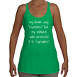 Load image into Gallery viewer, MY BRAIN SAYS CRUNCHES... Racerback Tank (7 colors) - The Sweetest Tee