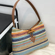 Load image into Gallery viewer, Multicolored Straw Shoulder Bag