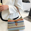 Load image into Gallery viewer, Multicolored Straw Shoulder Bag