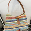 Load image into Gallery viewer, Multicolored Straw Shoulder Bag