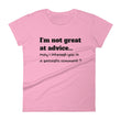 Load image into Gallery viewer, I'M NOT GREAT AT ADVICE... Cotton Tee (6 colors) - The Sweetest Tee