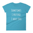 Load image into Gallery viewer, SOMETIMES I PRETEND I HAVE FINS Jersey Tee (4 colors) - The Sweetest Tee