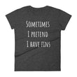 Load image into Gallery viewer, SOMETIMES I PRETEND I HAVE FINS Jersey Tee (4 colors) - The Sweetest Tee