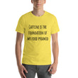 Load image into Gallery viewer, CAFFEINE IS THE FOUNDATION... Unisex Tee (12 colors) - The Sweetest Tee