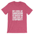 Load image into Gallery viewer, MY LEVEL OF SARCASM... Unisex Tee (14 colors) - The Sweetest Tee