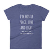 Load image into Gallery viewer, I'M MOSTLY PEACE LOVE AND LIGHT... Jersey Tee (7 colors) - The Sweetest Tee