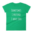 Load image into Gallery viewer, SOMETIMES I PRETEND I HAVE FINS Jersey Tee (4 colors) - The Sweetest Tee