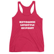 Load image into Gallery viewer, KETOGENIC LIFESTYLE ON POINT Women's Racerback Tank (12 colors) - The Sweetest Tee