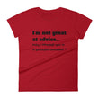 Load image into Gallery viewer, I'M NOT GREAT AT ADVICE... Cotton Tee (6 colors) - The Sweetest Tee