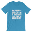 Load image into Gallery viewer, MY LEVEL OF SARCASM... Unisex Tee (14 colors) - The Sweetest Tee