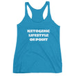 Load image into Gallery viewer, KETOGENIC LIFESTYLE ON POINT Women's Racerback Tank (12 colors) - The Sweetest Tee
