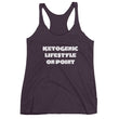 Load image into Gallery viewer, KETOGENIC LIFESTYLE ON POINT Women's Racerback Tank (12 colors) - The Sweetest Tee