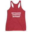 Load image into Gallery viewer, KETOGENIC LIFESTYLE ON POINT Women's Racerback Tank (12 colors) - The Sweetest Tee
