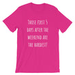 Load image into Gallery viewer, THOSE FIRST 5 DAYS... Unisex Cotton Tee (8 colors) - The Sweetest Tee
