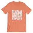Load image into Gallery viewer, MY LEVEL OF SARCASM... Unisex Tee (14 colors) - The Sweetest Tee
