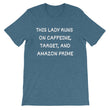 Load image into Gallery viewer, THIS LADY RUNS ON... Cotton Tee (10 colors) - The Sweetest Tee