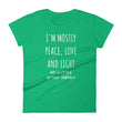 Load image into Gallery viewer, I'M MOSTLY PEACE LOVE AND LIGHT... Jersey Tee (7 colors) - The Sweetest Tee