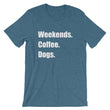Load image into Gallery viewer, WEEKENDS COFFEE DOGS Unisex Cotton Tee (8 colors) - The Sweetest Tee