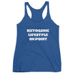 Load image into Gallery viewer, KETOGENIC LIFESTYLE ON POINT Women's Racerback Tank (12 colors) - The Sweetest Tee
