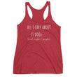 Load image into Gallery viewer, ALL I CARE ABOUT IS DOGS Racerback Tank (6 colors) - The Sweetest Tee