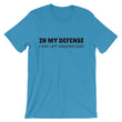 Load image into Gallery viewer, IN MY DEFENSE... Unisex Cotton Tee (8 colors) - The Sweetest Tee