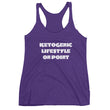 Load image into Gallery viewer, KETOGENIC LIFESTYLE ON POINT Women's Racerback Tank (12 colors) - The Sweetest Tee