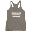 Load image into Gallery viewer, KETOGENIC LIFESTYLE ON POINT Women's Racerback Tank (12 colors) - The Sweetest Tee