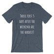 Load image into Gallery viewer, THOSE FIRST 5 DAYS... Unisex Cotton Tee (8 colors) - The Sweetest Tee