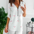 Load image into Gallery viewer, Casual V Neck Front Zipper Blouse (10 colors) - The Sweetest Tee