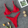 Load image into Gallery viewer, OMKAGI Brand Brazilian Bikini 2019 Swimsuit Swimwear Women Sexy Push Up Swimming Bathing Suit Beachwear Underwire Bikinis Set - The Sweetest Tee