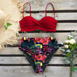 Load image into Gallery viewer, 2020 Sexy Leaf Print Bikini Female Swimsuit Women Swimwear Thong Push Up Bikinis Set High Waist Swimming Suits for Bathing Suit