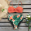 Load image into Gallery viewer, 2020 Sexy Leaf Print Bikini Female Swimsuit Women Swimwear Thong Push Up Bikinis Set High Waist Swimming Suits for Bathing Suit