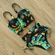 Load image into Gallery viewer, High Waist Bikini Push Up Bandage Bikini Swimwear Women Floral Two Pieces Swimsuit Strappy