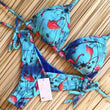 Load image into Gallery viewer, Sexy Halter Swimsuit Push Up 2021 Brazilian Bikini Tropical Plant Print Swimwear String Mini Swimsuit Women Thong Micro Bikini