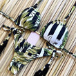 Load image into Gallery viewer, Sexy Halter Swimsuit Push Up 2021 Brazilian Bikini Tropical Plant Print Swimwear String Mini Swimsuit Women Thong Micro Bikini