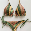 Load image into Gallery viewer, Sexy Halter Swimsuit Push Up 2021 Brazilian Bikini Tropical Plant Print Swimwear String Mini Swimsuit Women Thong Micro Bikini