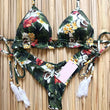 Load image into Gallery viewer, Sexy Halter Swimsuit Push Up 2021 Brazilian Bikini Tropical Plant Print Swimwear String Mini Swimsuit Women Thong Micro Bikini