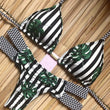 Load image into Gallery viewer, Sexy Halter Swimsuit Push Up 2021 Brazilian Bikini Tropical Plant Print Swimwear String Mini Swimsuit Women Thong Micro Bikini