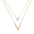 Load image into Gallery viewer, Marble Triangle Layered Pendant Necklace - The Sweetest Tee