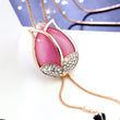 Load image into Gallery viewer, Silver or Gold Elegant Opal Flower Tassel Long Necklace (2 colors) - The Sweetest Tee