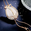 Load image into Gallery viewer, Silver or Gold Elegant Opal Flower Tassel Long Necklace (2 colors) - The Sweetest Tee