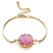 Load image into Gallery viewer, Natural Stone Druzy Gold Bracelet (3 colors) - The Sweetest Tee