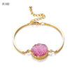 Load image into Gallery viewer, Natural Stone Druzy Gold Bracelet (3 colors) - The Sweetest Tee