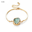 Load image into Gallery viewer, Natural Stone Druzy Gold Bracelet (3 colors) - The Sweetest Tee