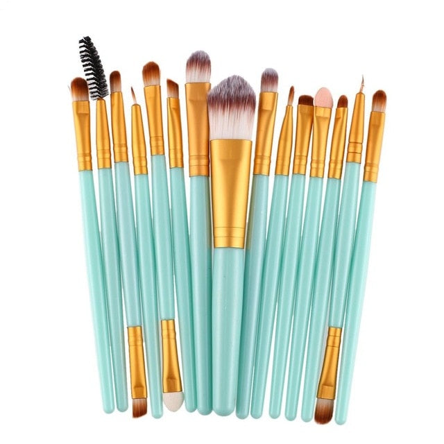 15pcs Set Makeup Brushes (15 colors) - The Sweetest Tee