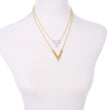 Load image into Gallery viewer, Marble Triangle Layered Pendant Necklace - The Sweetest Tee